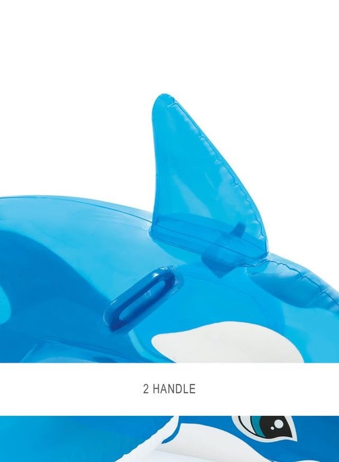 VWretails Inflatable Ride-On Swim Float for Kids, Childrens & Adults. Summer Fun Beach Floatie Perfect for Summer Water Adventures of Age 3+ (Lil-Whale Ride-On) - Image 4